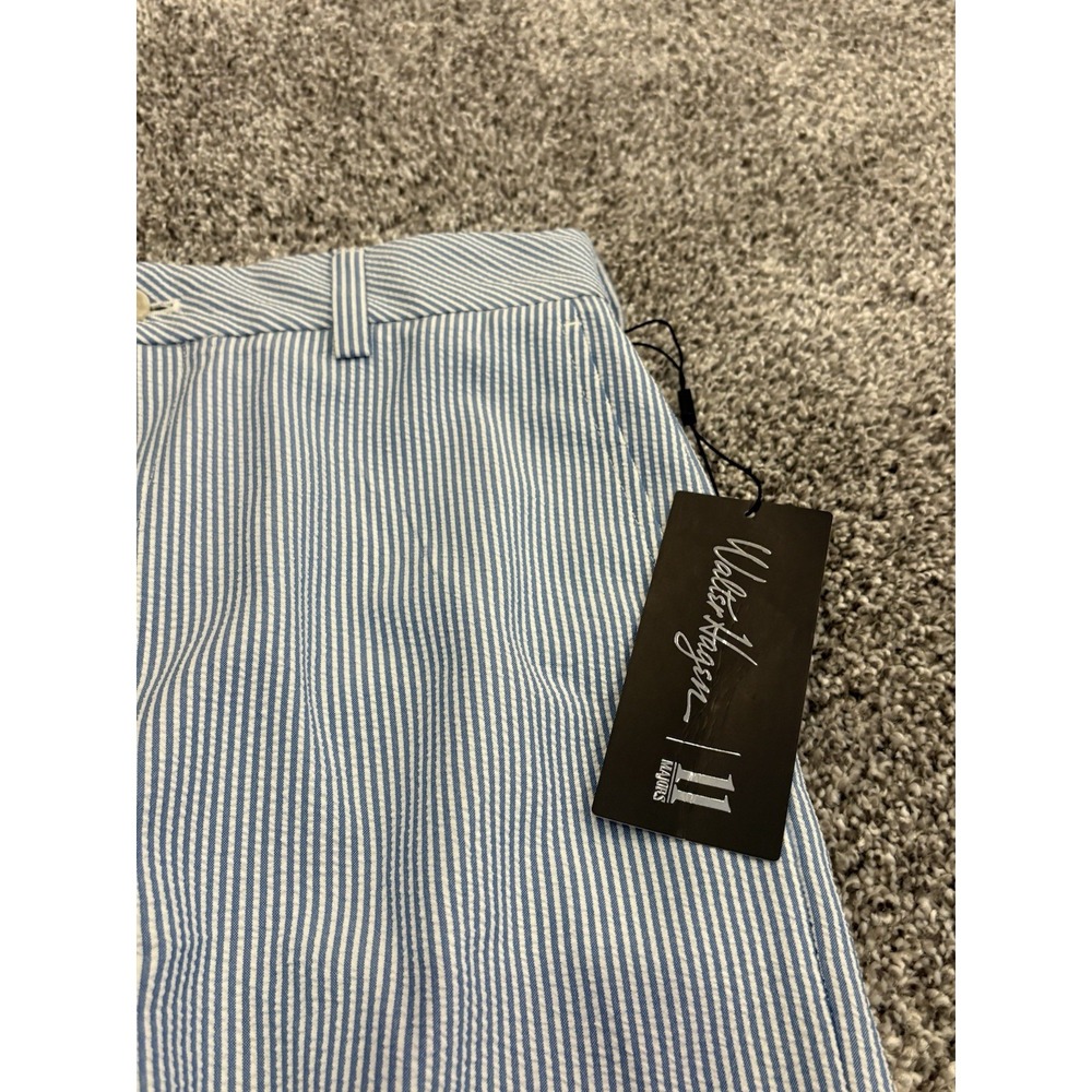 Walter Hagen Golf‎ Shorts Mens 30 Perfect 11 Blue Flat Front Striped 11" Inseam - Picture 3 of 8